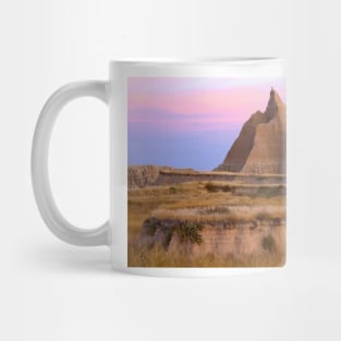 Landscape Showing Erosional Features With Grassland Badlands National Park Mug